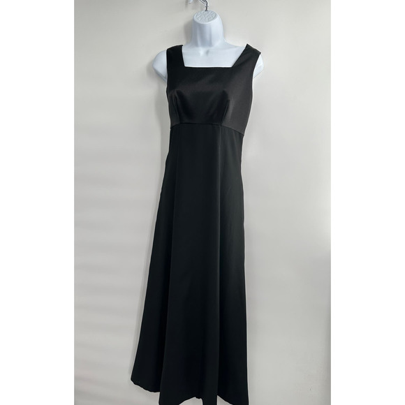 Vintage Style Accents Black Maxi Cocktail Dress Size 6 - Picture 9 of 10